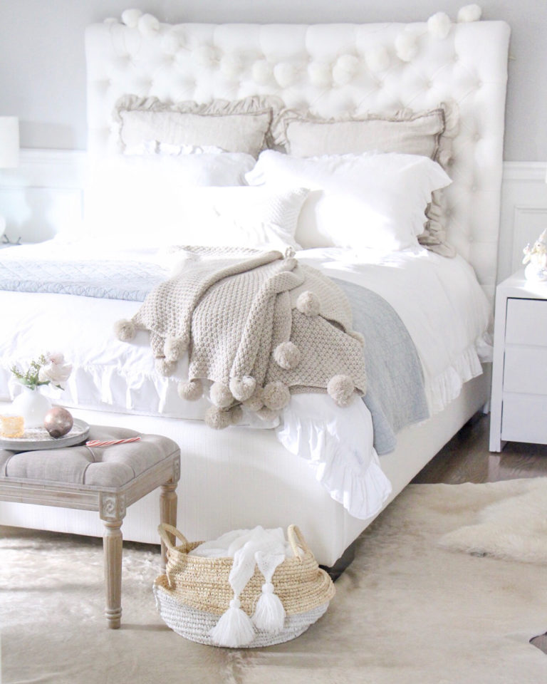 ‘Twas the night before Christmas, when all through the house:  simple holiday bedroom