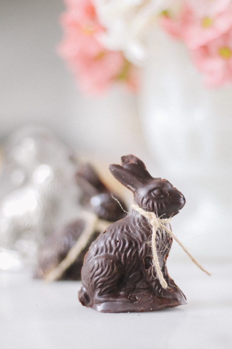 chocolate Easter bunnies from scratch