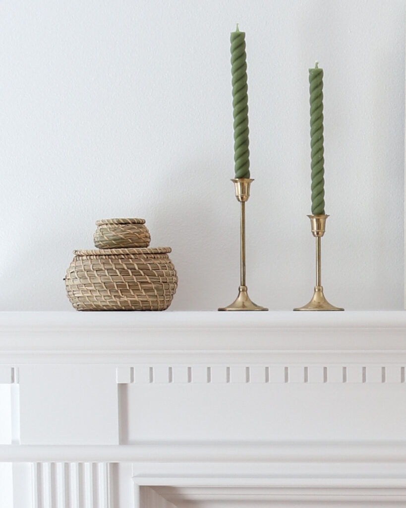 autumn mantel styling