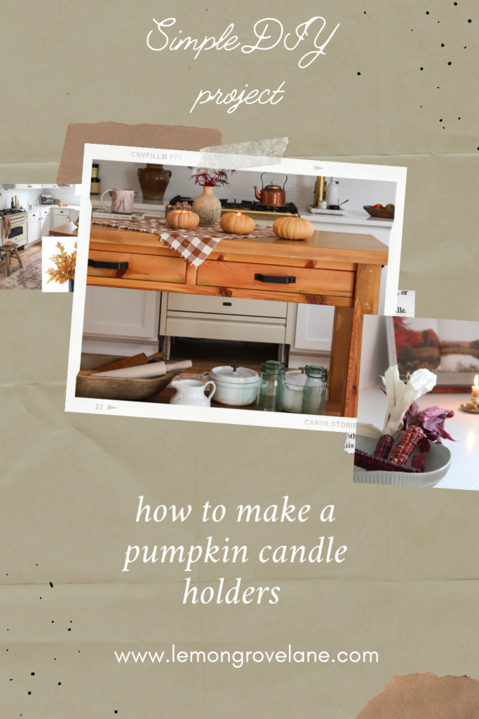 how to make pumpkin candle holders