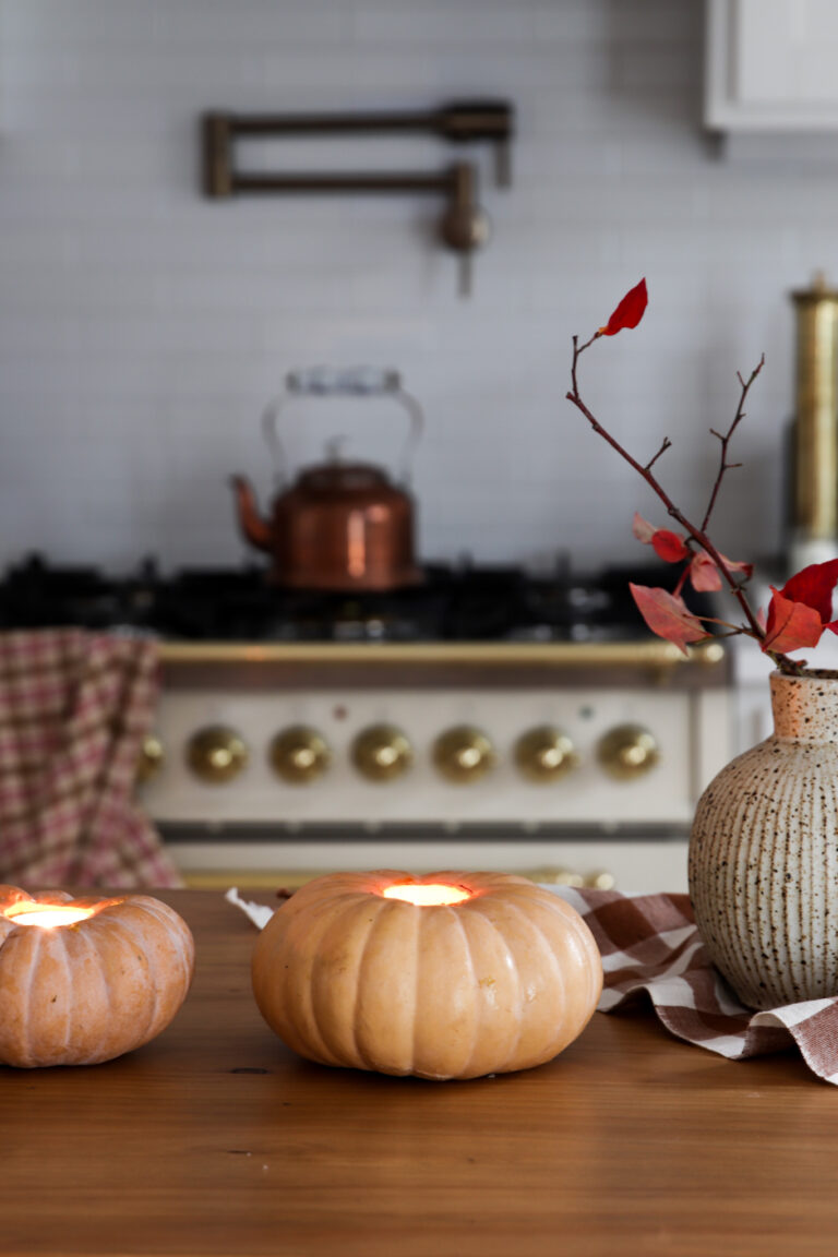 DIY | how to make a pumpkin candle holder