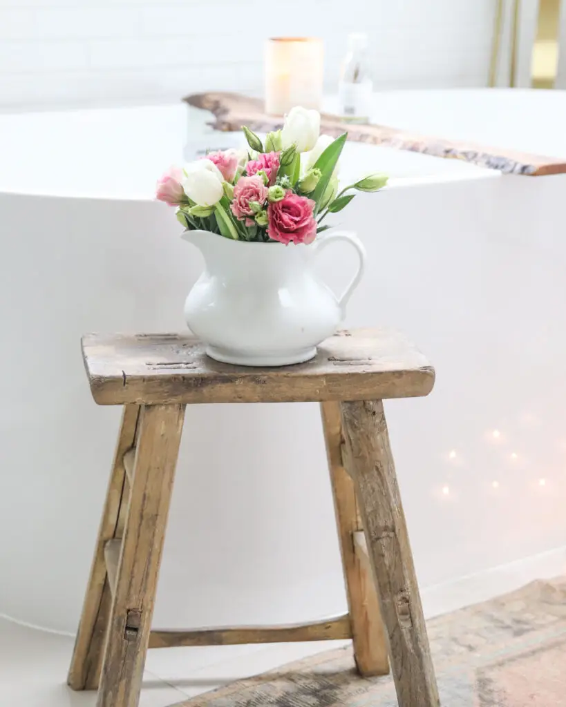 how to add simple valentine touches to your bathroom