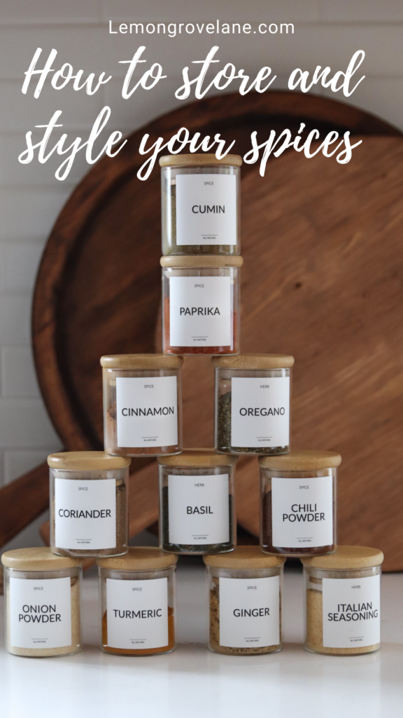 how to store and mange our spices