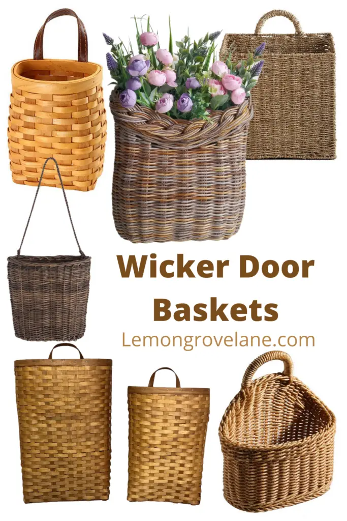 how to style wicker door baskets 