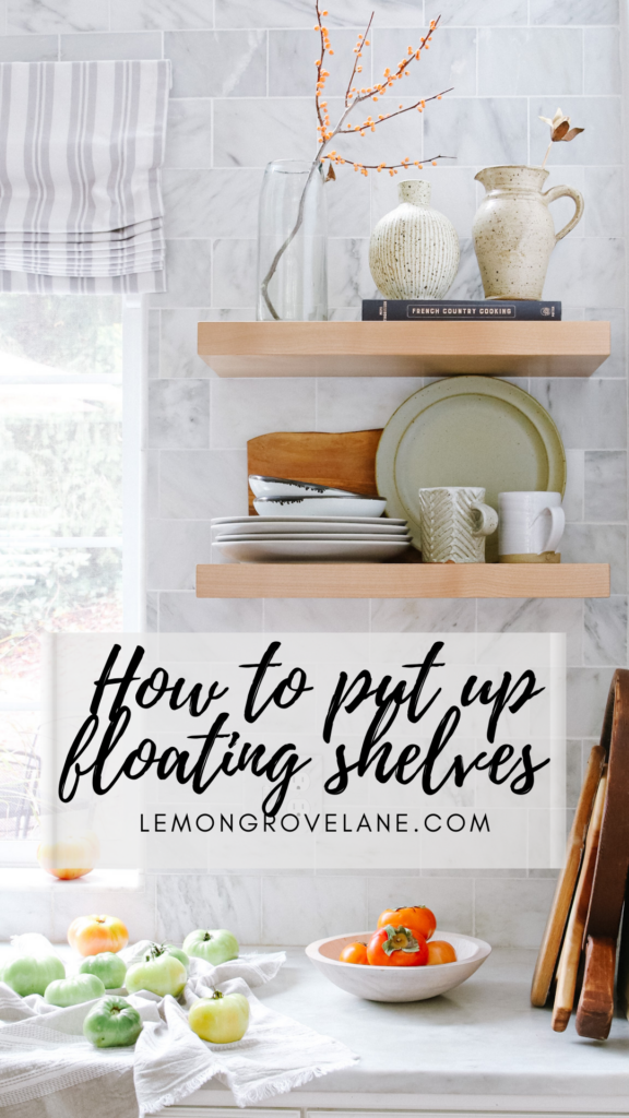 how to put up floating shelves