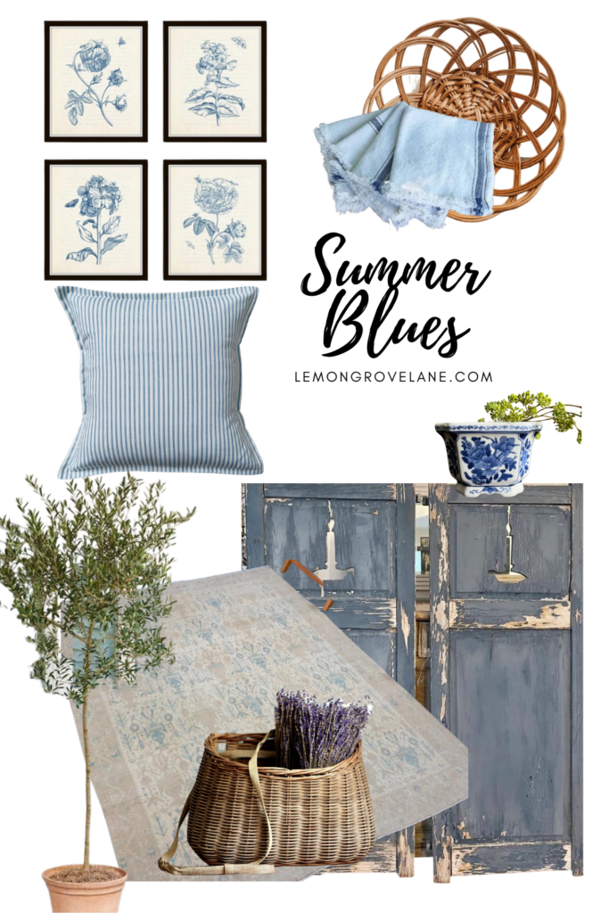 how to create a cozy farmhouse | summer blues