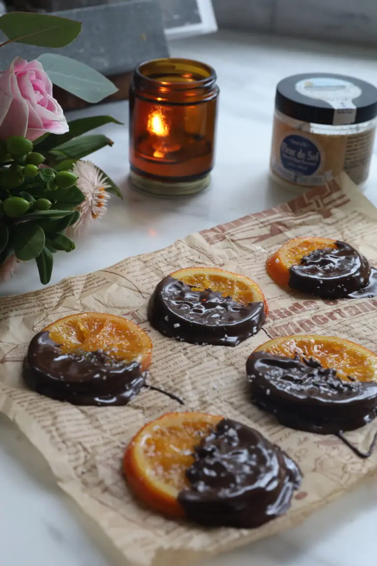 oranges dipped in chocoalte