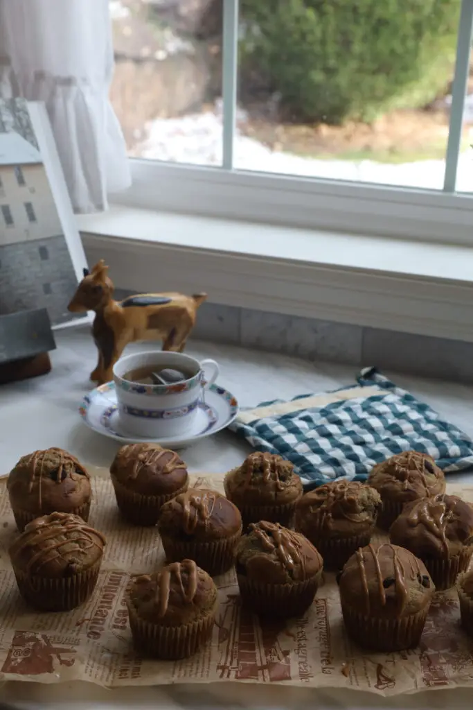 peanut butter chocoate chip banana muffins