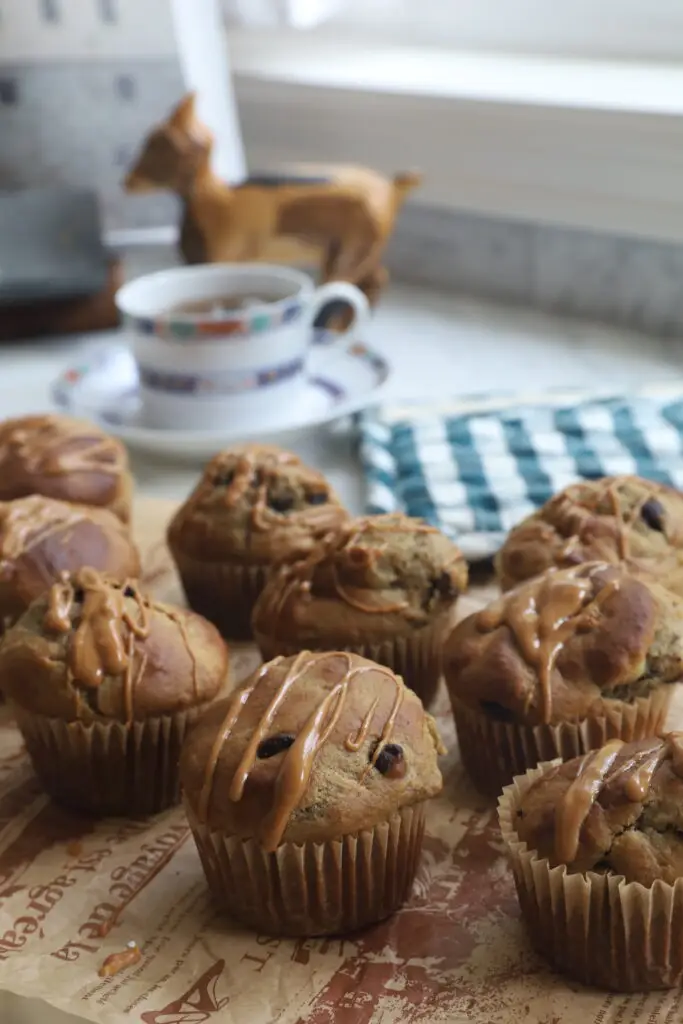 peanut butter chocolate chip banana muffins