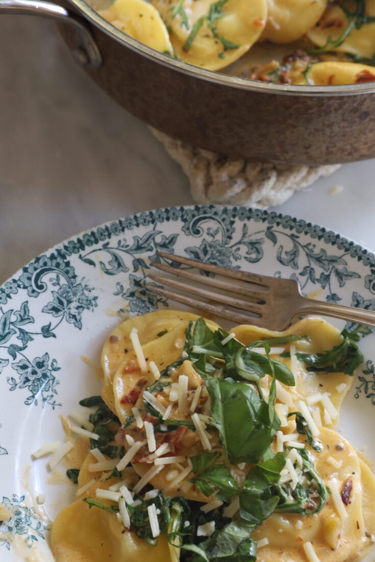 creamy italian ravioli