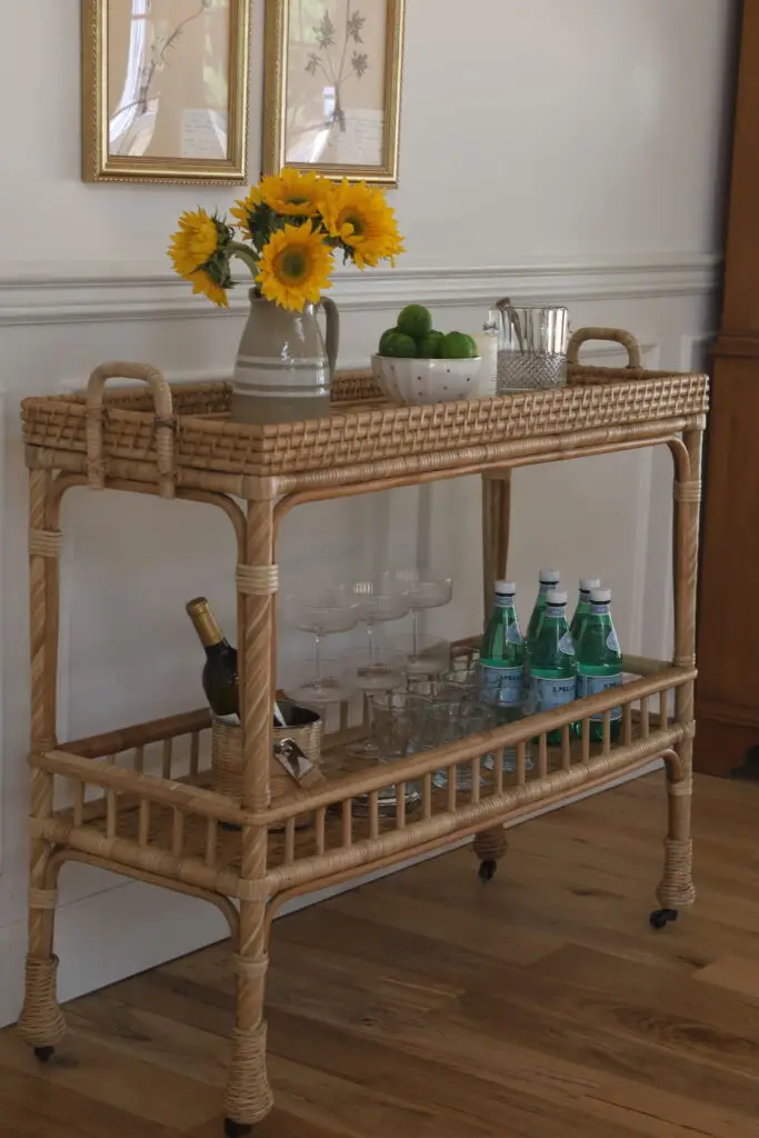 how to style a bar cart