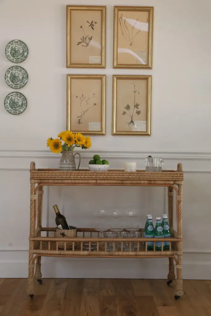 how to style a bar cart