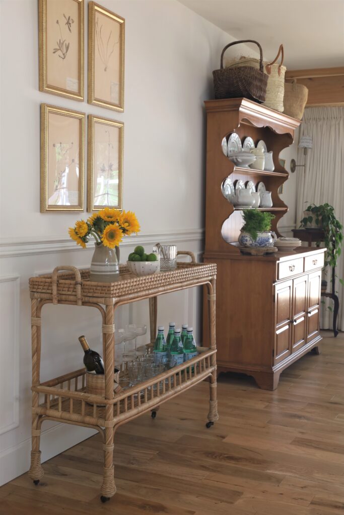 how to style a bar cart