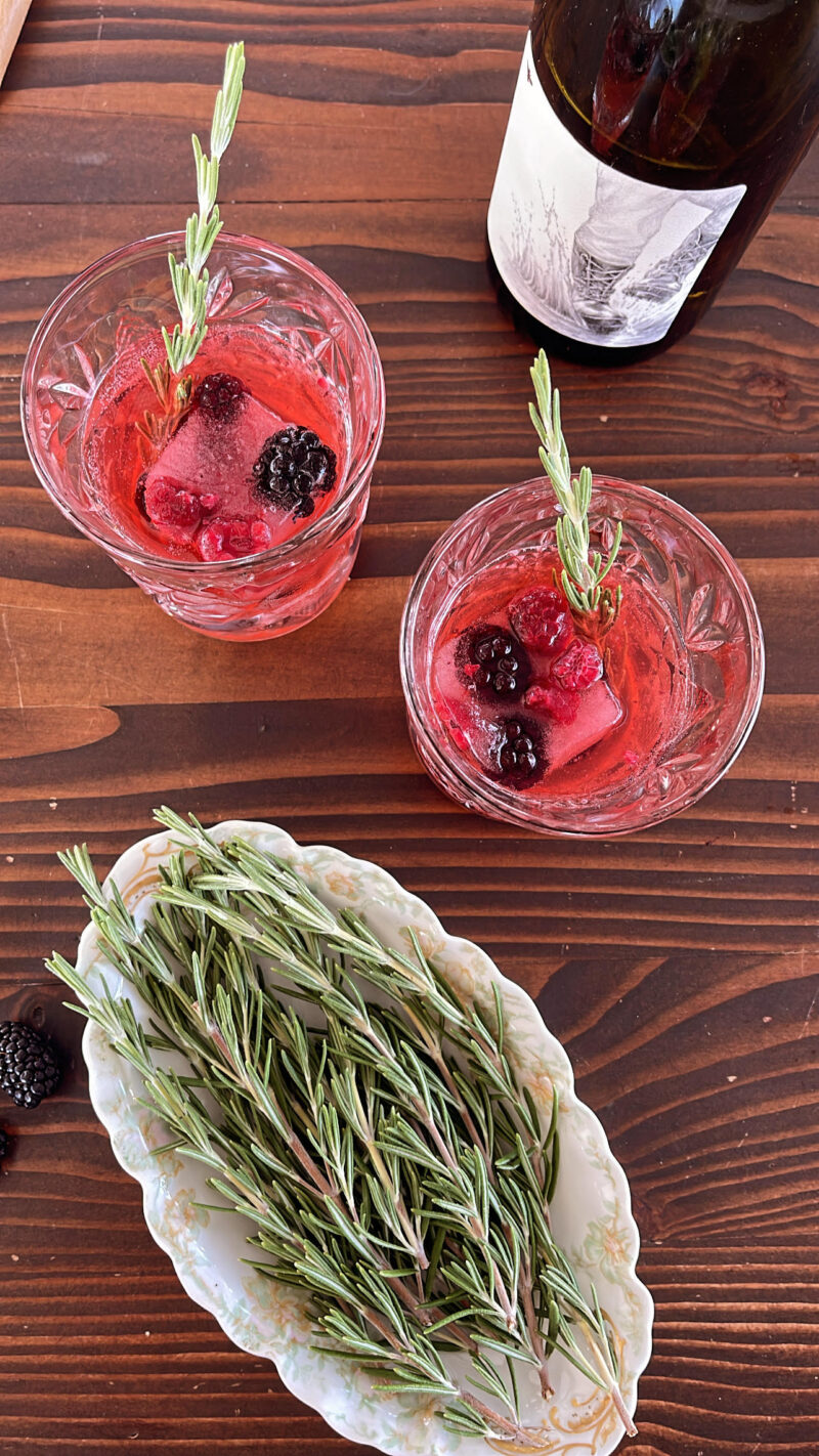 blackberry wine spritzer