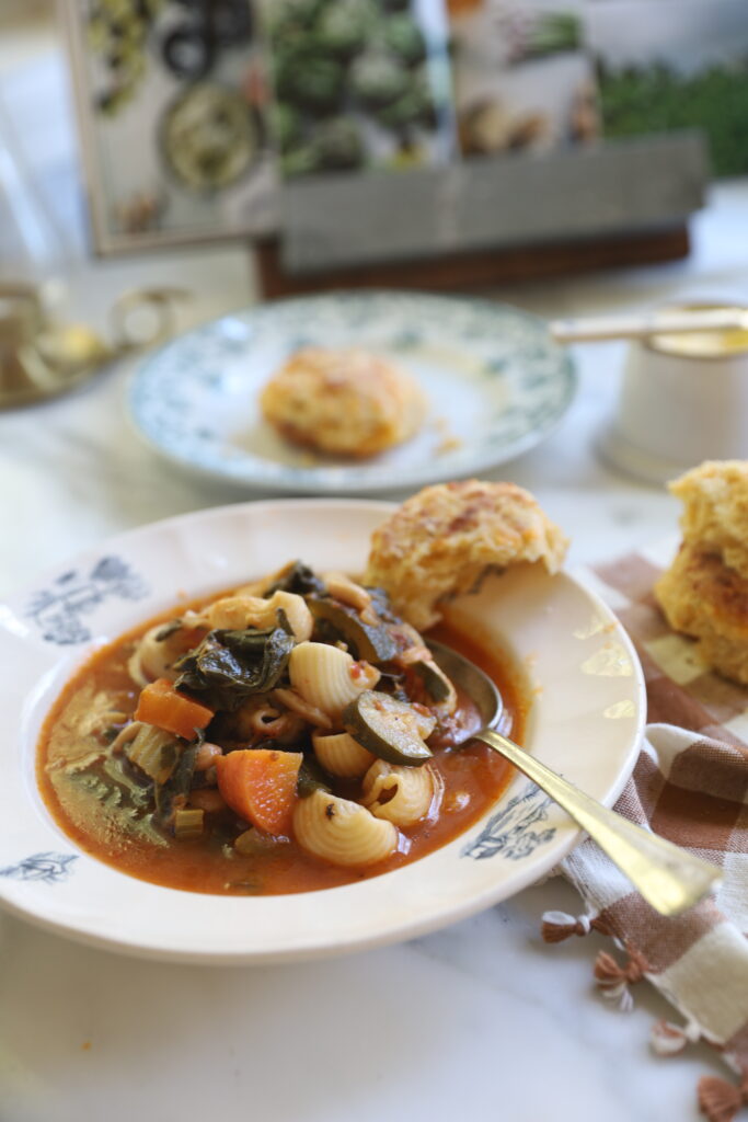Minestrone with conchiglie