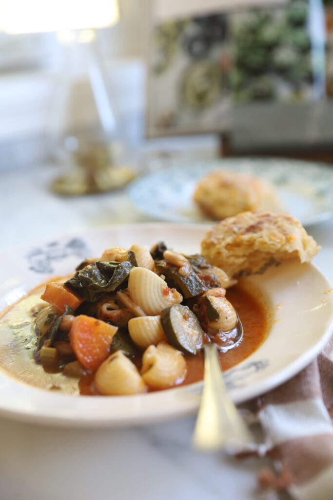 Minestrone with conchiglie