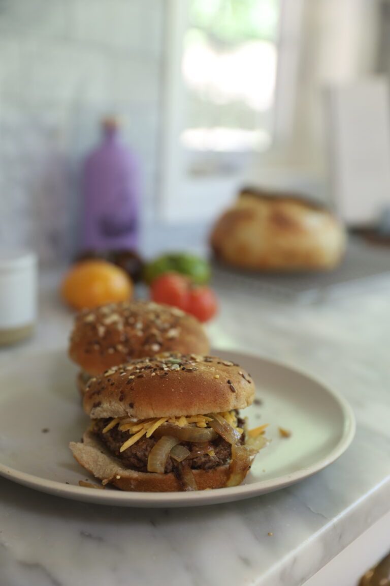 Smash Burgers with Alabama White Sauce