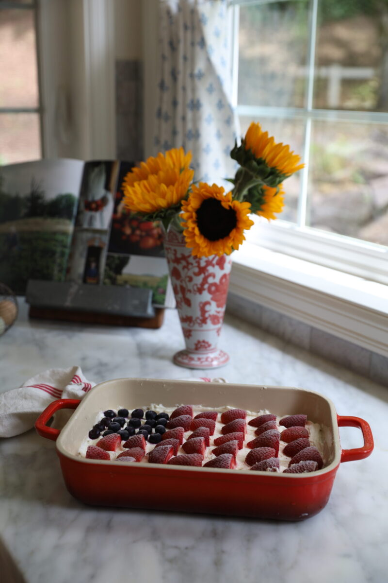 Flag Cake | no-back cheesecake