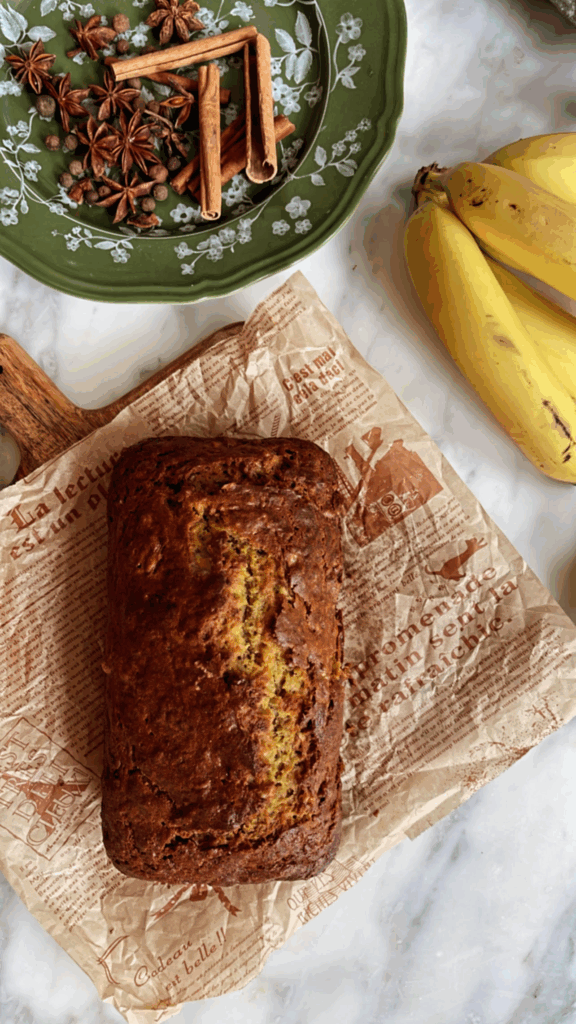 Maple Banana Bread with Cinnamon Butter