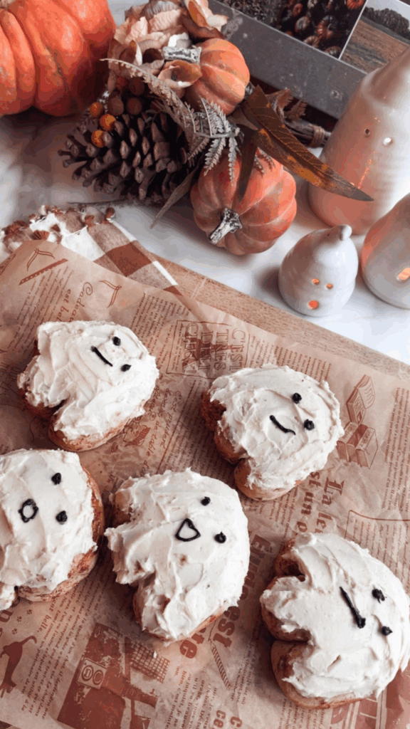 Easy Ghost Cinnamon Rolls