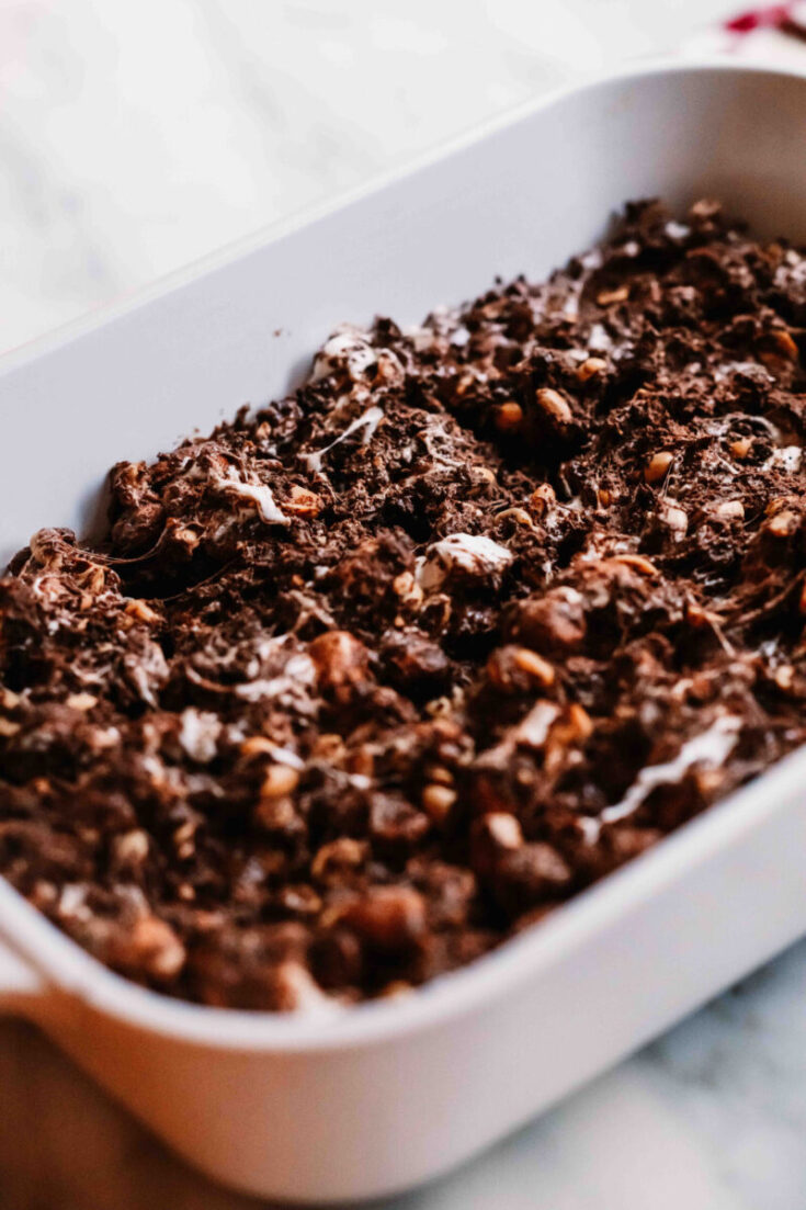 easy no-bake rocky road bars