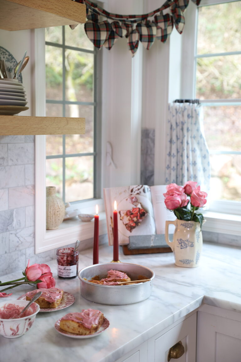 easy frosted pink cinnamon rolls