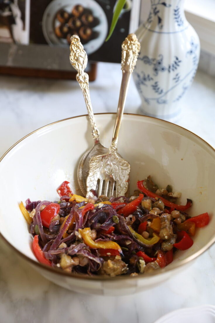 Roasted Vegetable Salad with Simple Vinaigrette