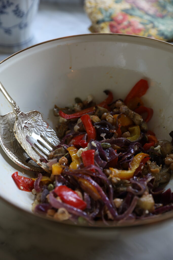 Roasted Vegetable Salad with Simple Vinaigrette