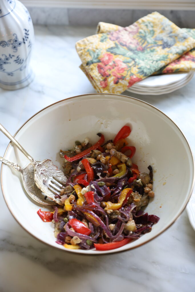 Roasted Vegetable Salad with Simple Vinaigrette