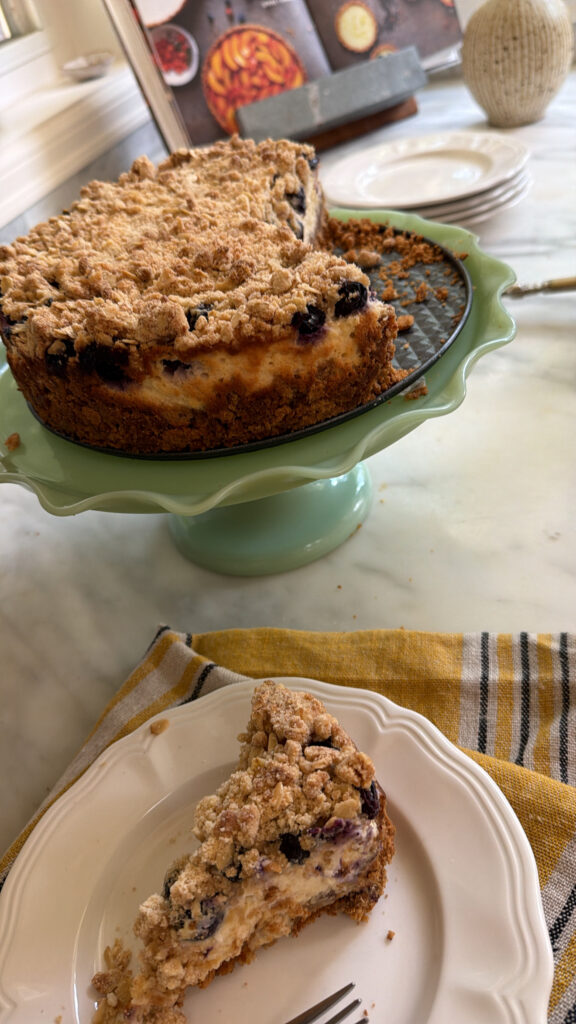 Brown Butter Blueberry Crumble Cheesecake