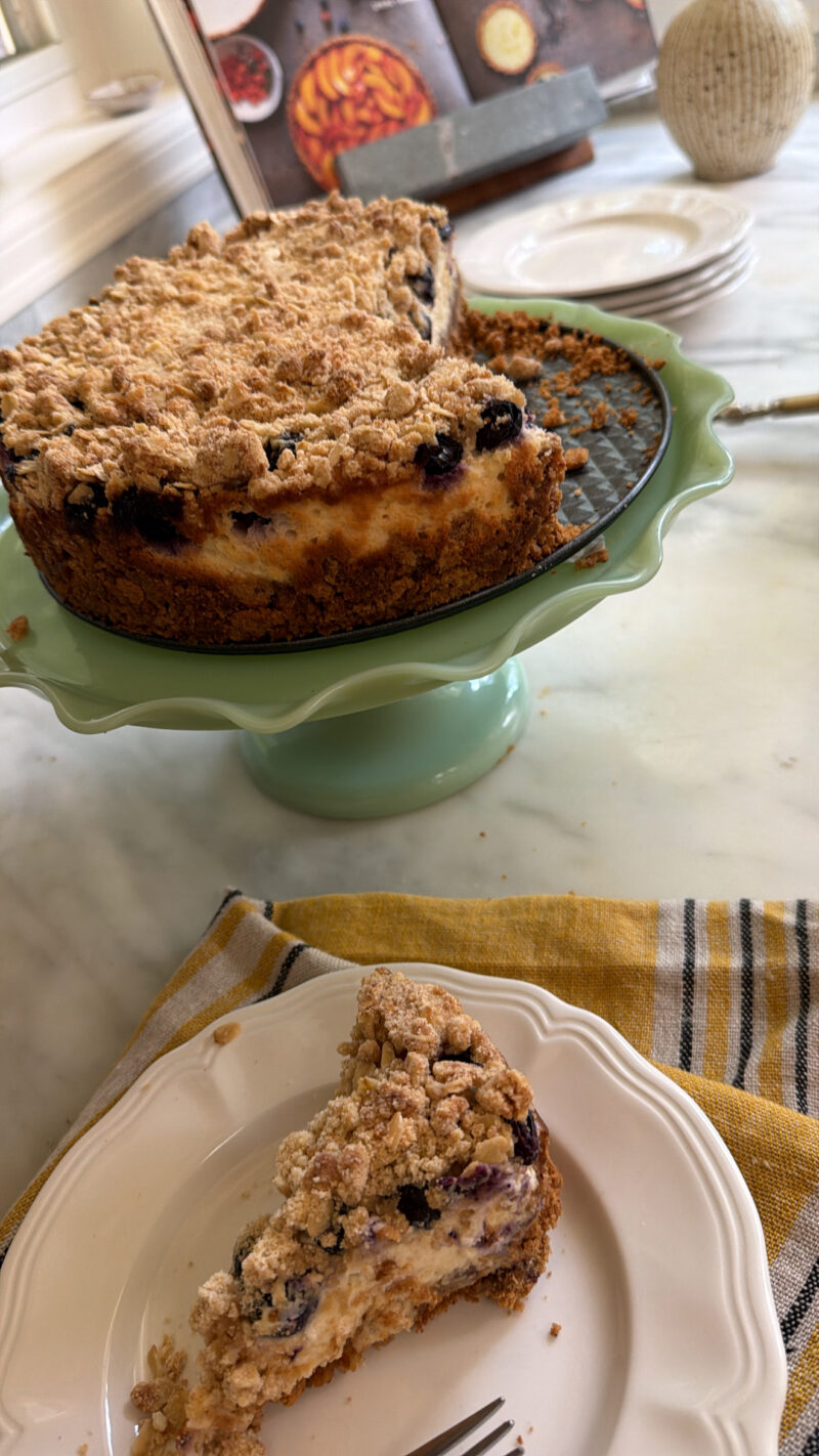 Brown Butter Blueberry Crumble Cheesecake