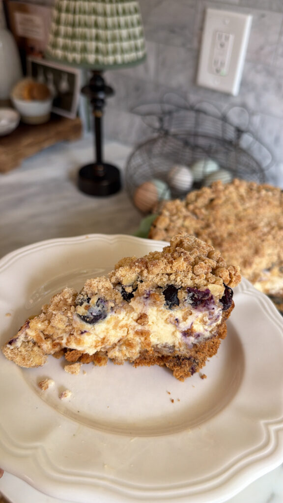 Brown Butter Blueberry Crumble Cheesecake
