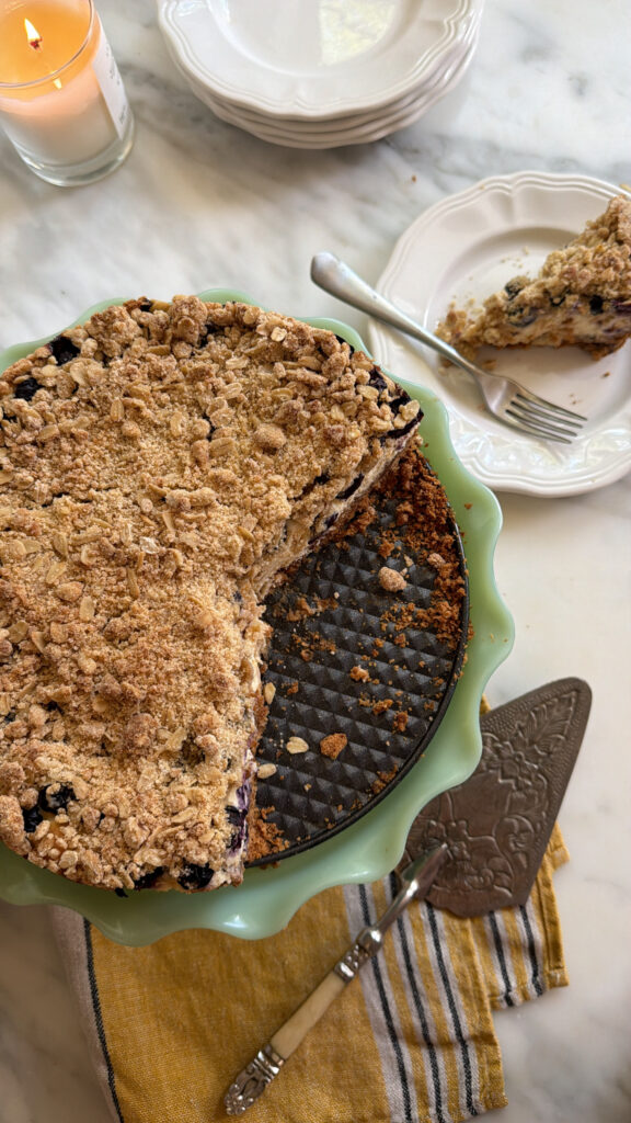 Brown Butter Blueberry Crumble Cheesecake
