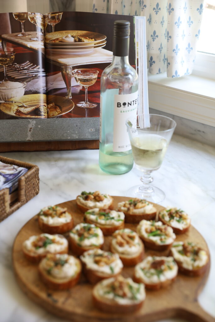 Whipped Boursin Crostini with Walnuts