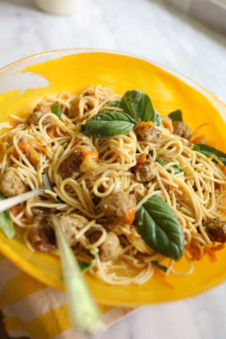Sausage a& Burst Tomato Pasta