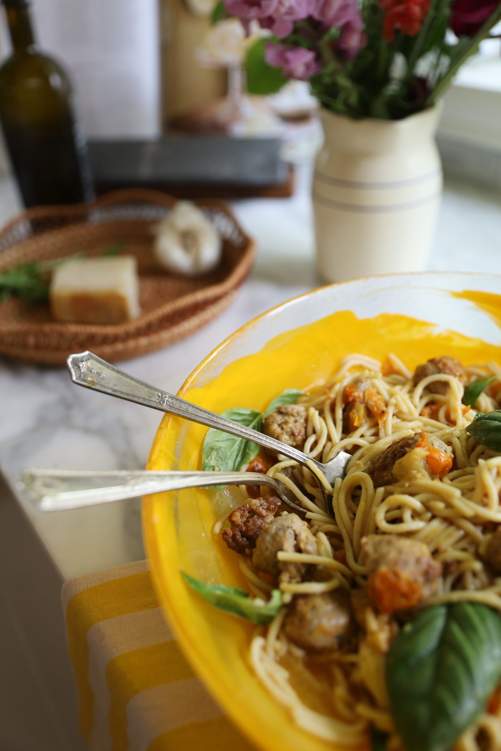 Sausage a& Burst Tomato Pasta