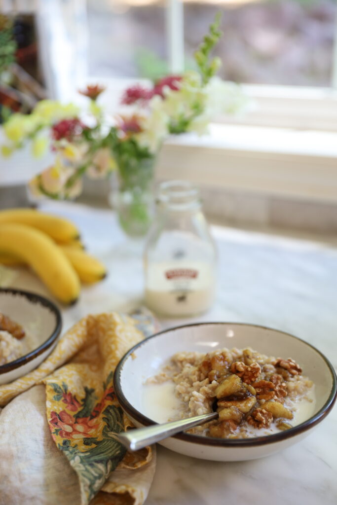 Oatmeal with Caramelized Bananas