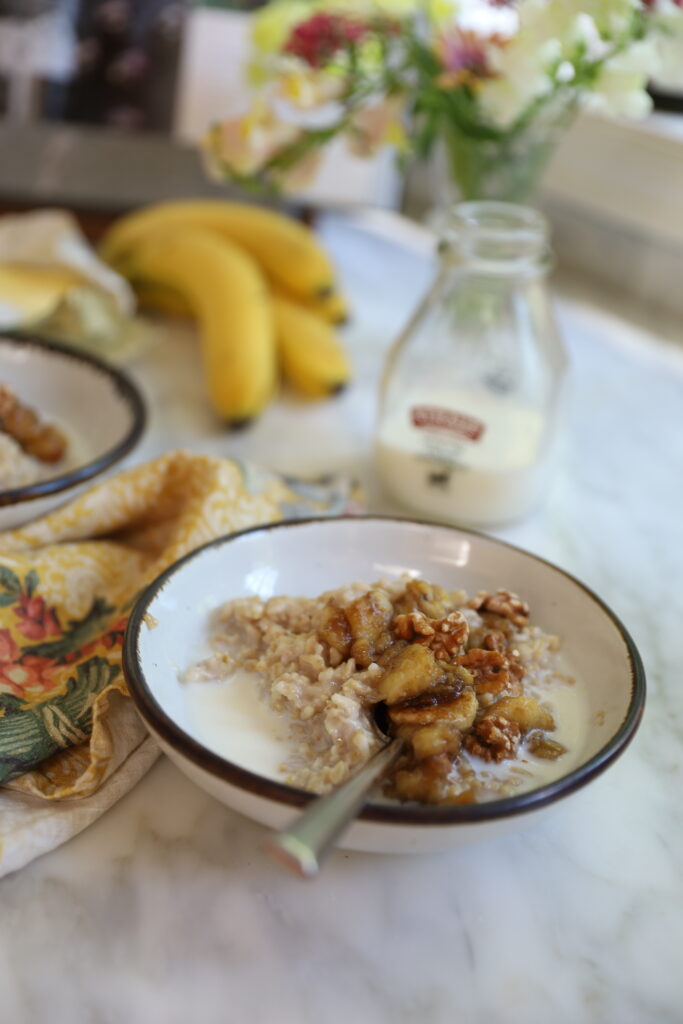 Oatmeal with Caramelized Bananas