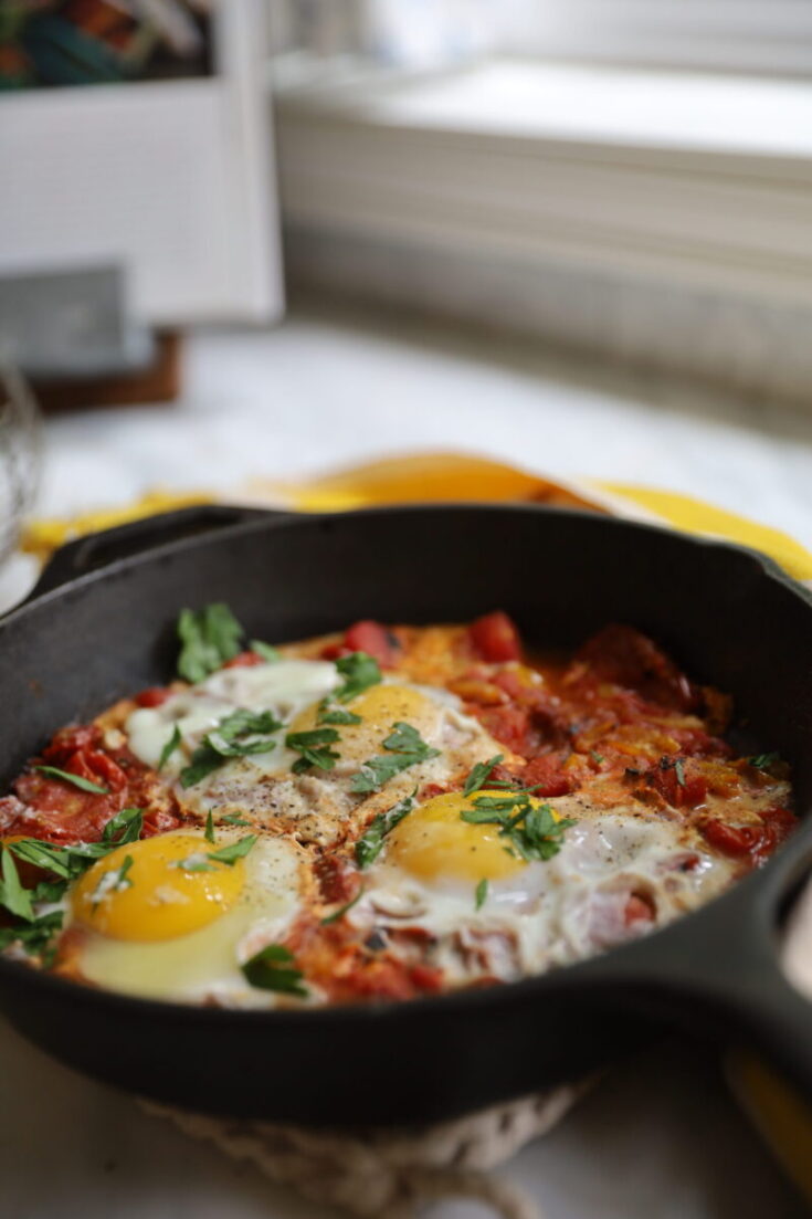 Blistered Tomatoes & Skillet Eggs