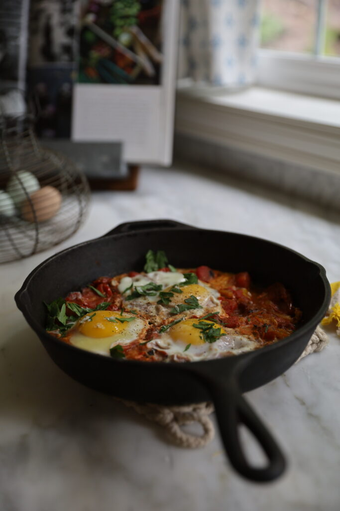 Blistered Tomatoes & Egg Skillet