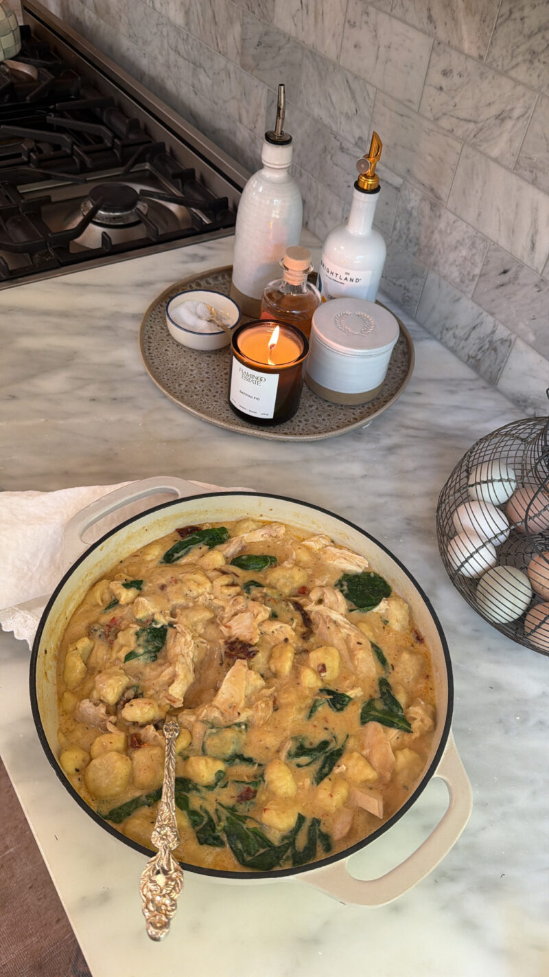 cheesy chicken gnocchi