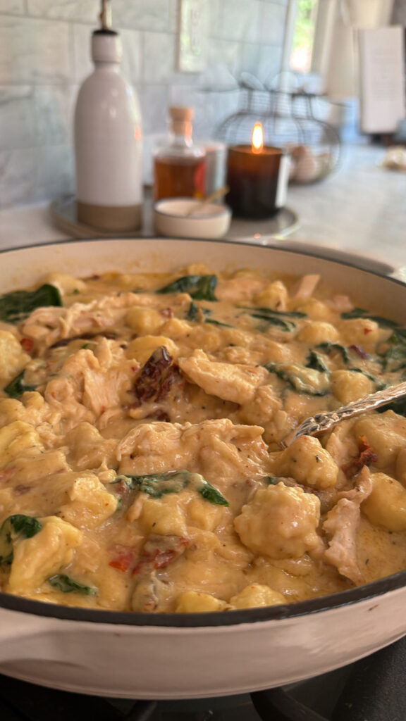 cheesy chicken gnocchi