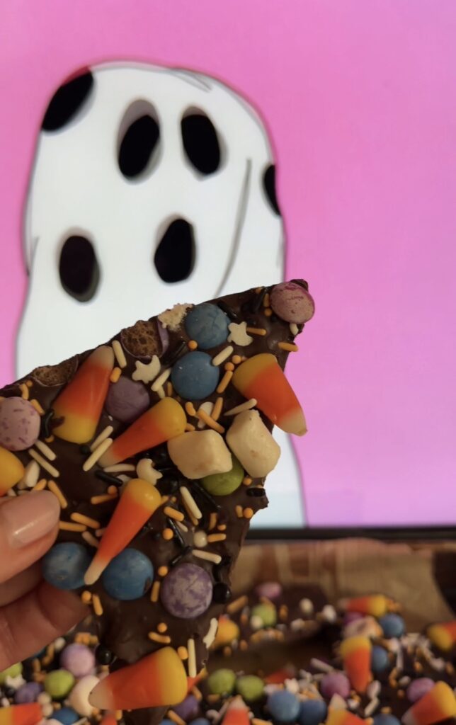 spooky chocolate brittle