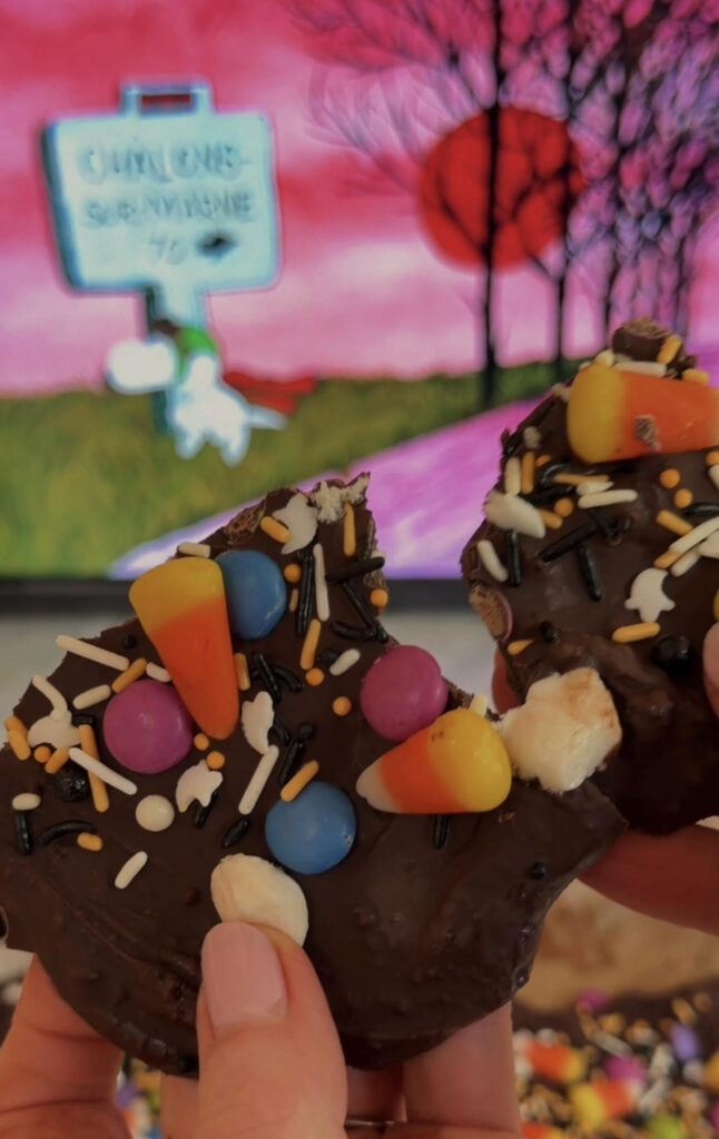 spooky chocolate brittle