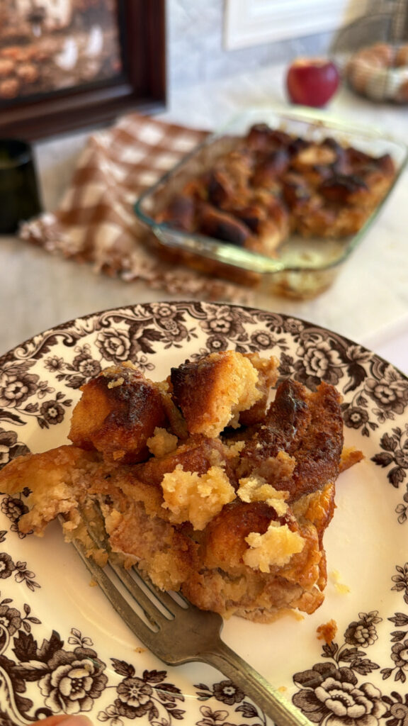 apple cider donut bread pudding