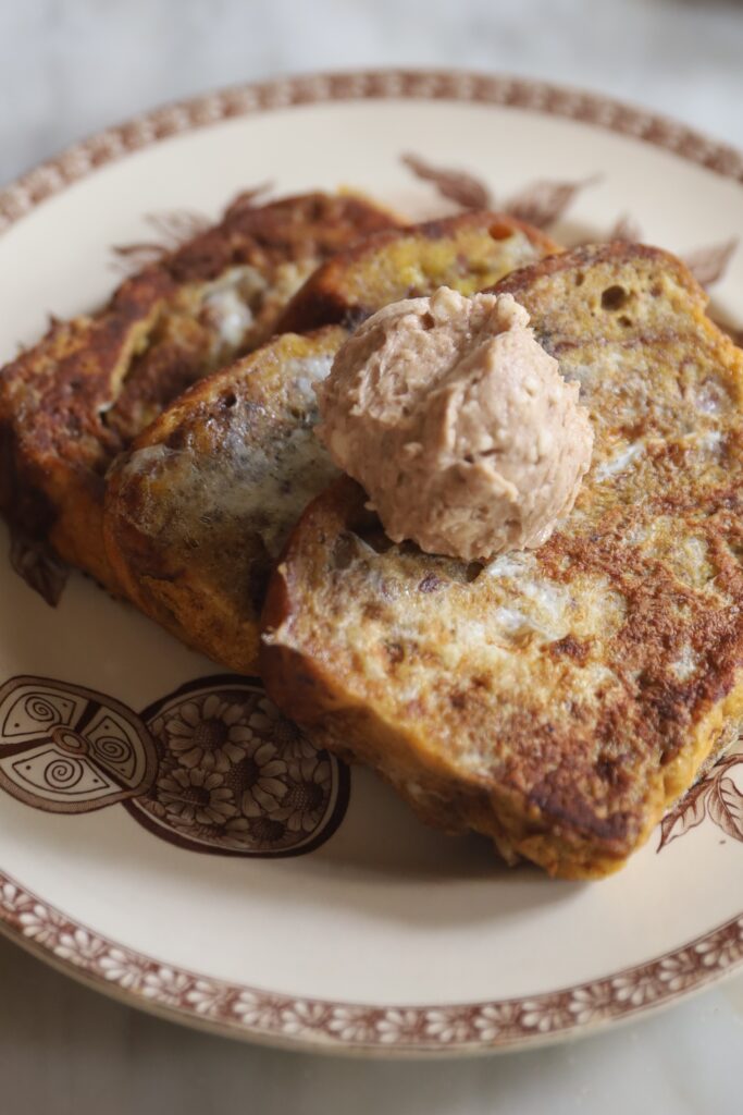 Pumpkin Brioche French Toast with Cinnamon Butter