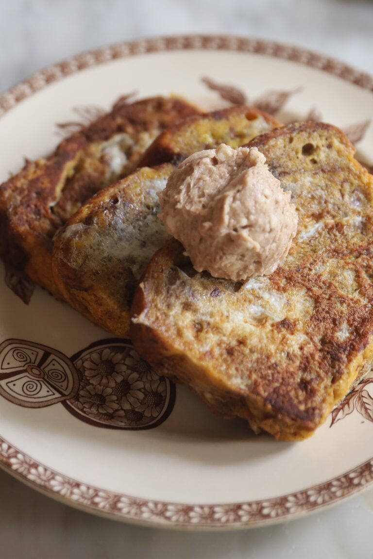 Pumpkin Brioche French Toast with Cinnamon Butter