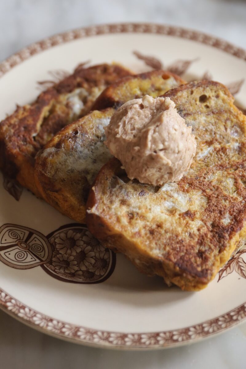 Pumpkin Brioche French Toast with Cinnamon Butter