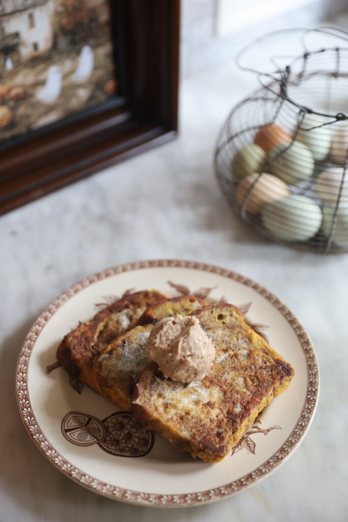 Pumpkin Brioche French Toast with Cinnamon Butter