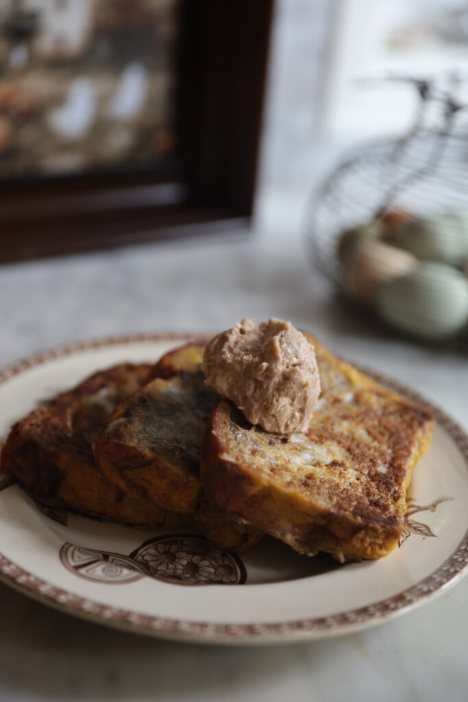 Pumpkin Brioche French Toast with Cinnamon Butter